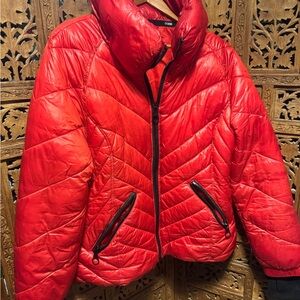 Guess Vibrant Red Puffer Jacket